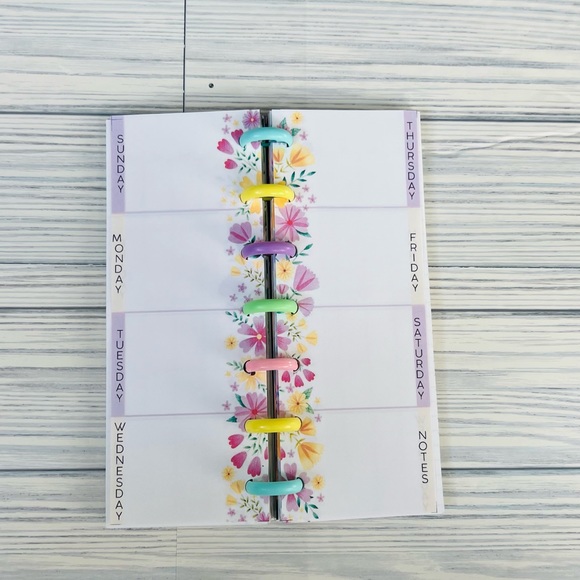 happy planner skinny mini size extension set 6 months undated floral - Picture 4 of 7